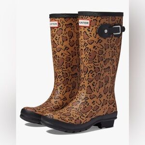 HUNTER unisex-child Original Leopard Boots Sz 2